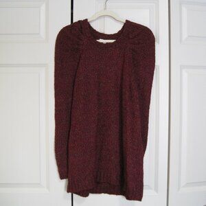 LC Lauren Conrad wine colored speckled sweater sz L